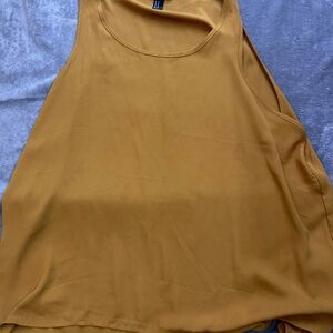Forever 21 Golden Sleeveless Tank Top